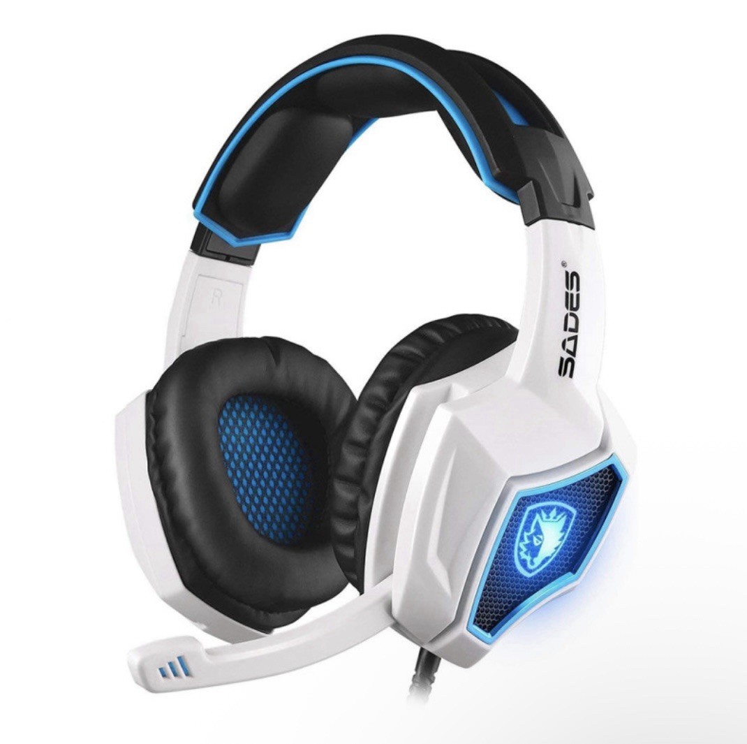 SADES USB Wired Gaming Headset Boom Microphone Volume Contro