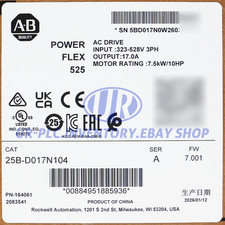 NEW Allen-Bradley 25B-D017N104 PowerFlex 525 7.5kW 10Hp AC Drive 3 Phase