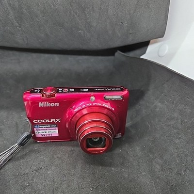 Nikon COOLPIX S6500 16.0MP Red Digital Camera 16MP 12X Zoom WiFi No Charger #6