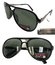 NWT GUESS Mens Sunglasses GO00026 01B Black/Green