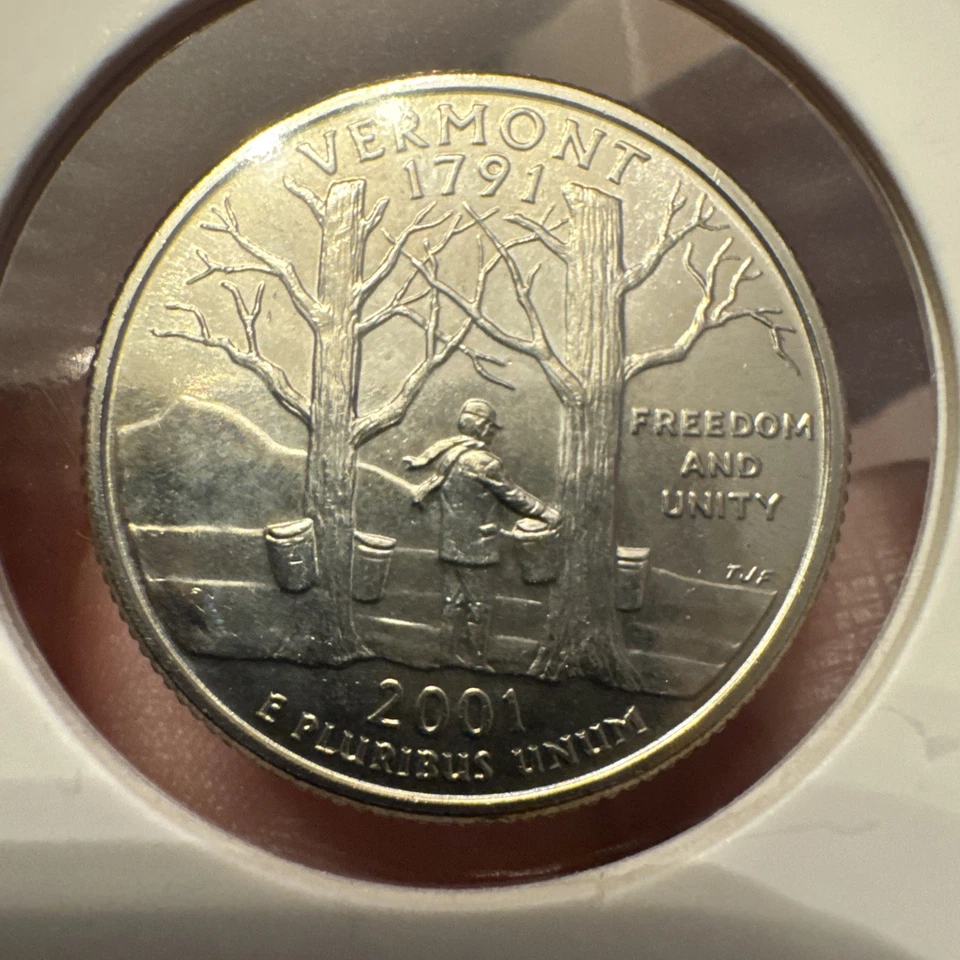 2001P Washington Quarter Dollar Vermont A30 - Image 3 of 4