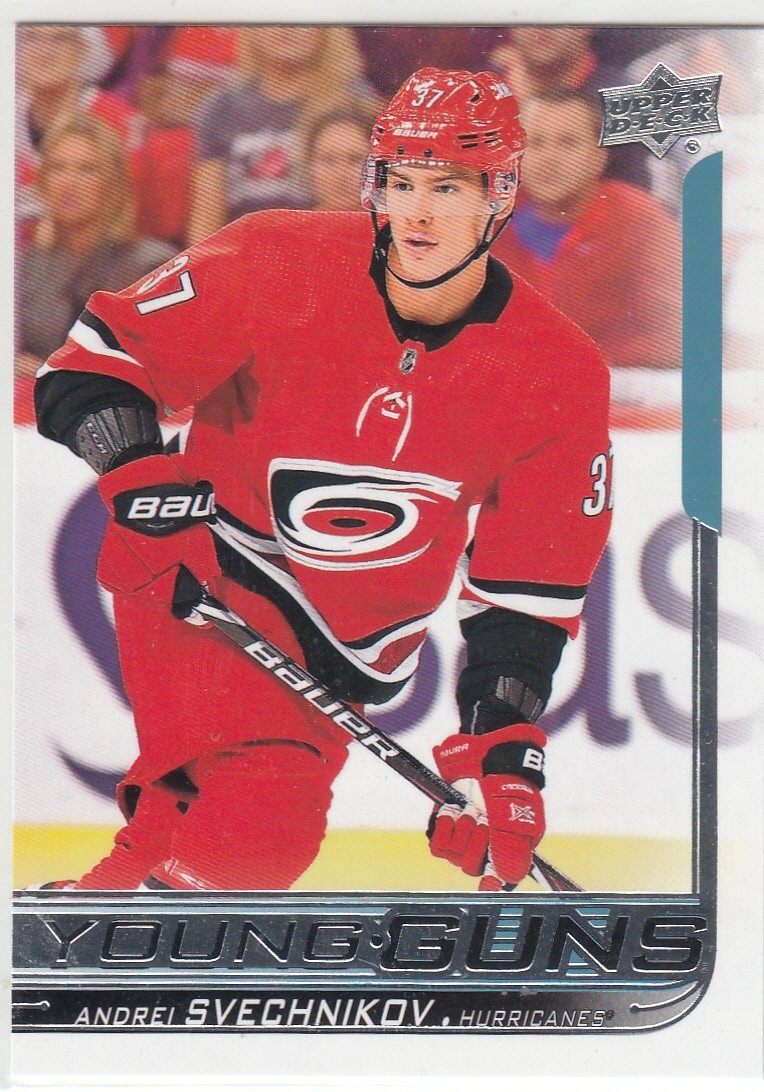 2018-19  Upper Deck  #451 Andrei SVECHNIKOV  Young Guns RC - Carolina Hurricanes