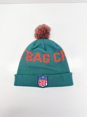 HUF Dirtbag Crew Beanie Miami Dolphins NFL Skate Snow Hat Deadstock DBC Stoner