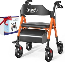 Walkers for Seniors, Z21 Rollator Walker with Seat Supports 330lb