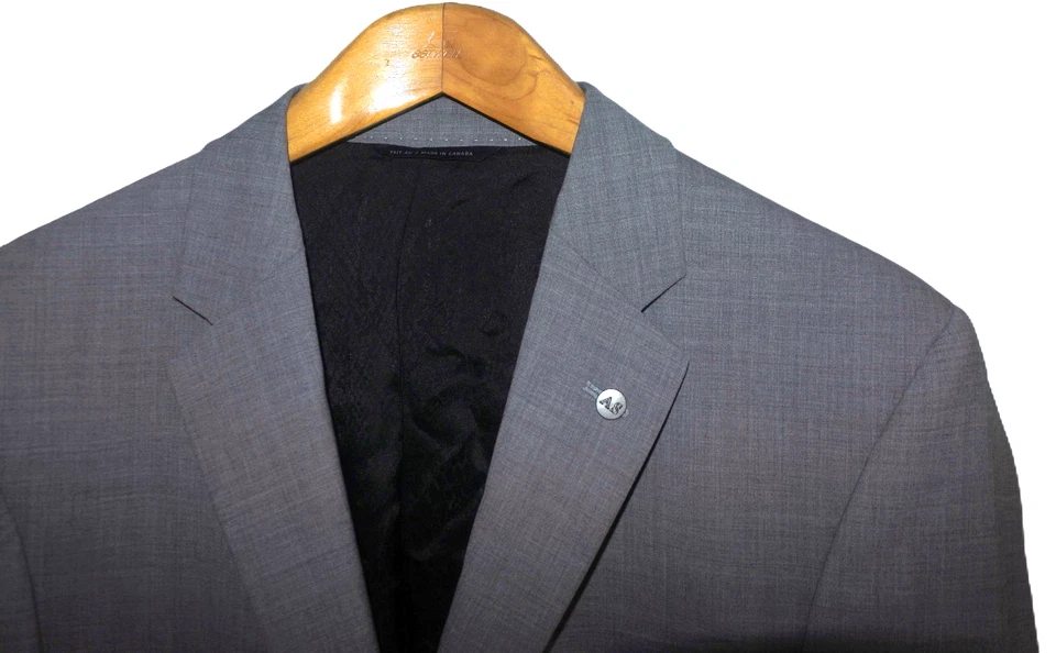 Nuevo sin etiquetas Abrigo Deportivo Para Hombre 44R 44 Reg ALLSAINTS Ross SPJ Lana Elastano Gris Mezcla Foto 2 de 4