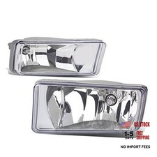Fog Lights Compatible with 07-15 Chevy Silverado/07-13 Halogen Bulb Clear