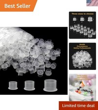 300pcs Tattoo Ink Caps with Base - Tattoo Ink Cups Pigment Caps for Tattoo Pe...