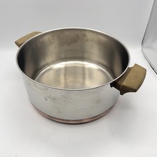 Vintage Revere Ware: Stock Pot 4 1/2 Qt Copper Bottom Stainless Steel