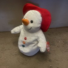 TY Beanie Baby - CHILLIN' the Snowman (7 inch) - MWMTs Stuffed Animal Toy