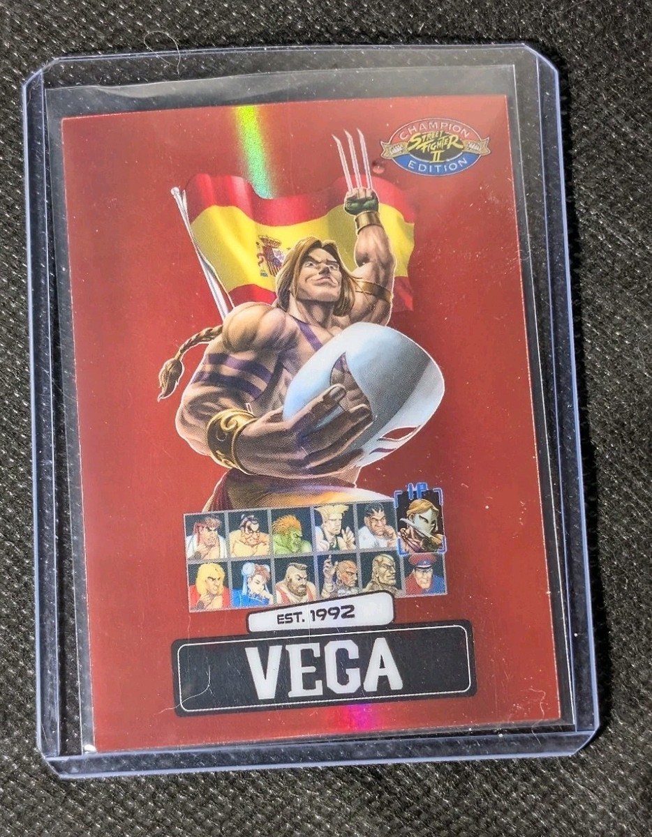 Street Fighter 2 Champion Edition Vega Red Promo Card Magazine