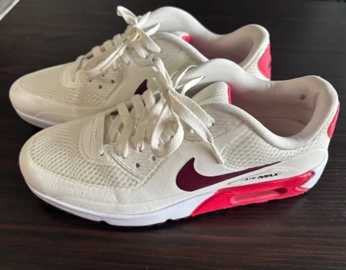 Обувь для гольфа Nike Air Max, Sail/Fusion красная/белая/темная свекла, женский размер 8 - Изображение 3 из 4