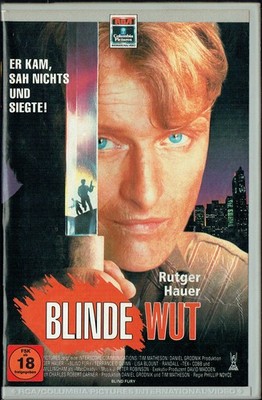 (FSK 18) VHS Videokassette - Blinde Wut - Rutger Hauer - uncut Version (Hartbox)
