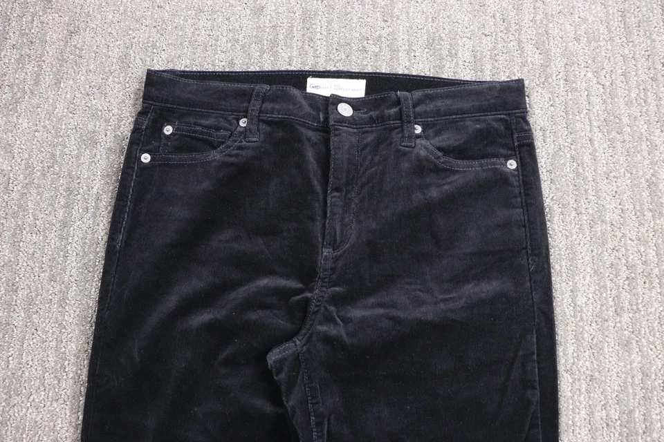 Pantalones de pana Gap tiro alto para mujer 30 largos corte botín negro terciopelo bohemio acampanado Foto 4 de 4