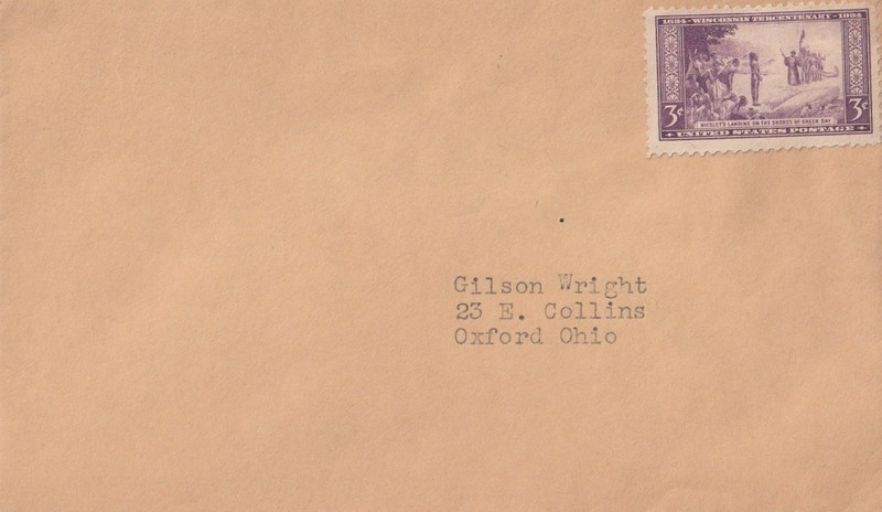 Scott's Catalog # 739 Cover Unused Uncancelled Wisconsin Tercentenary 1634-1934
