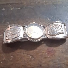 Womens Silver Tone Analog Wristwatch White Di...