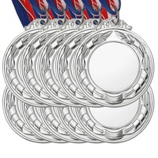 10pcs Blank Award Medals Silver Winner Medal for Competitions