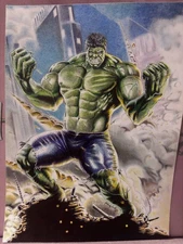 ”Hulk” Original Hand-Drawn 9x12 Art By M.C. Ekelenburg Marvel Comics Pop Culture