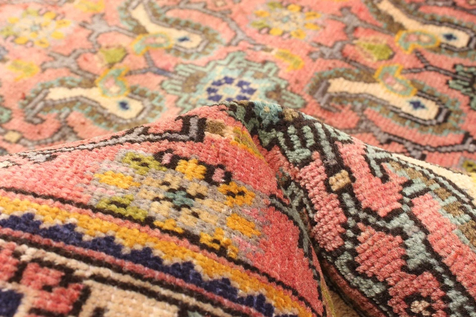 Alfombra tradicional vintage anudada a mano de 3'3" x 4'9" alfombra de lana oriental Foto 3 de 4