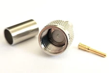 5x Precision Crimp Connector Mini-UHF 3-piece For RG8X Coaxial Cable TRAM 1304