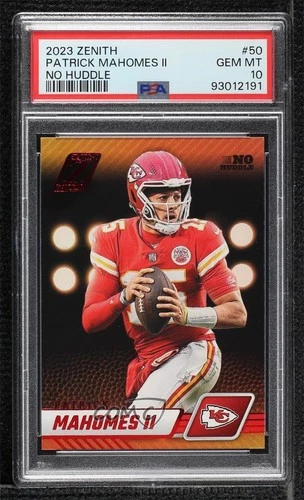 2023 Panini Zenith No Huddle Patrick Mahomes II #50 PSA 10 GEM MT