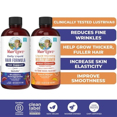 MaryRuth s Hair Bundle   Daily Liquid Hair Formula & Liquid Morning Multivitamin