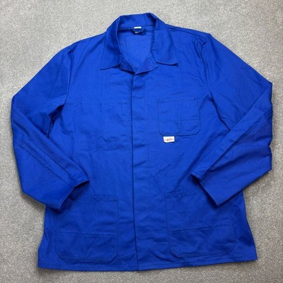 VTG French Jacket Adult X Large Blue Work Wear Sanfor Chore Outdoor Canvas Men