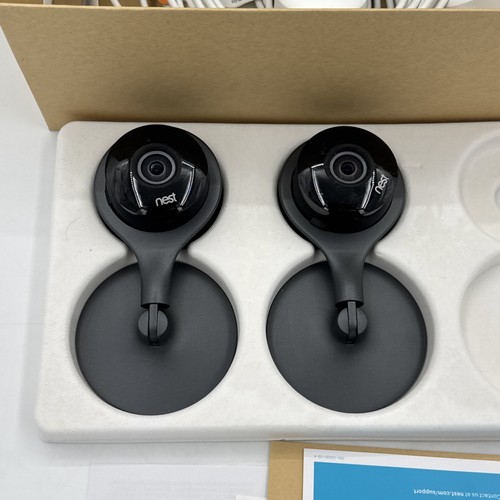 (2) Nest NC1104US Nest Cam Indoor Security Camera Set - Picture 2 of 6