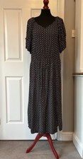 Ladies Oliver Bonas Maxi Dress Print Short Balloon Sleeves Size UK 16