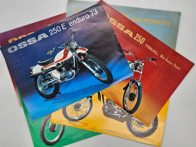 6X BROCHURES PROSPECTUS PUBLICITAIRE OSSA 250 ENDURO CROSS TRIAL PHANTOM PIONEER