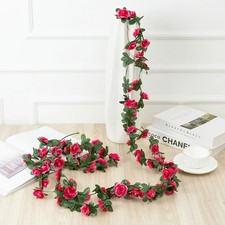 2,5 m Rose Künstliche Blume Für Hochzeit Girlande Kunst Blüte Pflanze Blumen