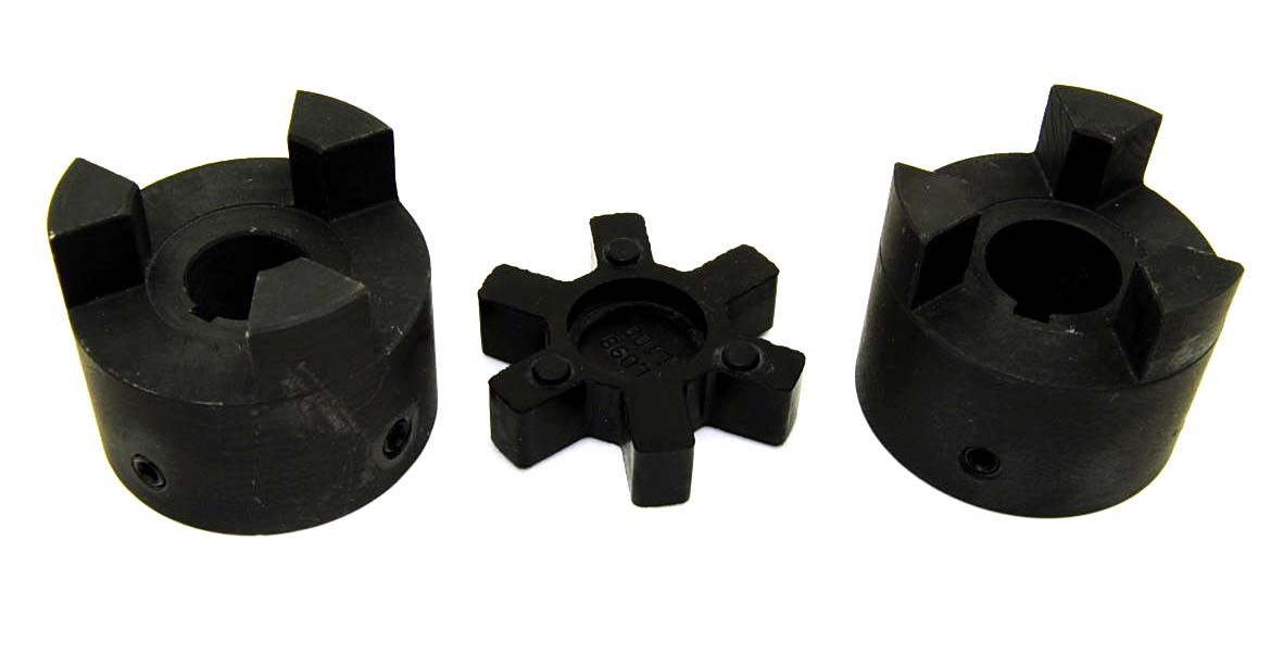 1" L100 Flexible 3-Piece L-Jaw Coupling Coupler Set & Buna-N NBR Rubber Spider