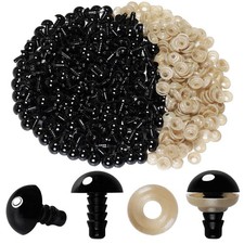 400Pcs 12mm Safety Eyes and Washers 12 mm Safety Eyes for Crocheting Plastic ...