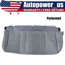 For 2002-2007 Ford F250 Xlt Rear Bottom Perforated Leather Bench Seat Cover Gray