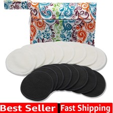 Reusable Makeup Remover Pads 16pcs Pads Carry Bag Wash Bag, Washable Eco-...