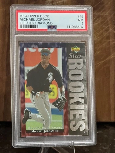 1994 Upper Deck SP Michael Jordan “Electric Diamond Star Rookies” Card PSA 7