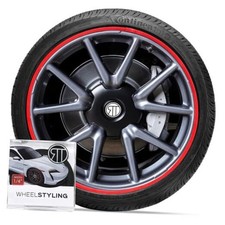 1/4 Inch Wide Wheel Lip Protection  Curb Rash Savers  Set 1/4 inch Red Fire