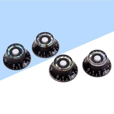 4 PCS/Set Instrument Parts Control Knob Replacement Knobs for Guitar Cap