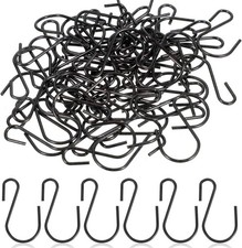 60 Pcs S Hooks for Hanging, 1 Inch Metal Hanging Hook S Shaped Black