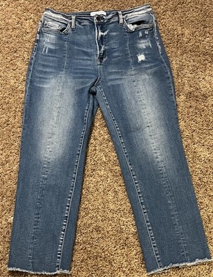 Flying Monkey Women's Blue Platinum Medium Wash Denim Ankle Jeans Size 32
