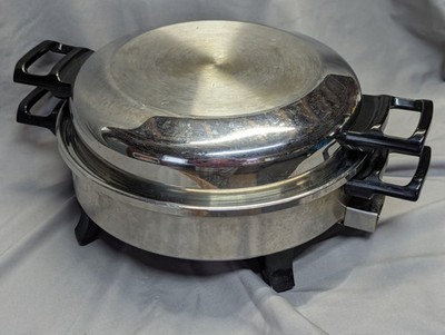 VTG Regal Kitchen Nutrition 12''Oil Core Electric Skillet K7271 Stainless Works!