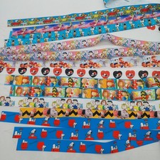 Peanuts Snoopy Precut Ribbon 30" Crafts 15 Strips Scrapbook Junk Journal