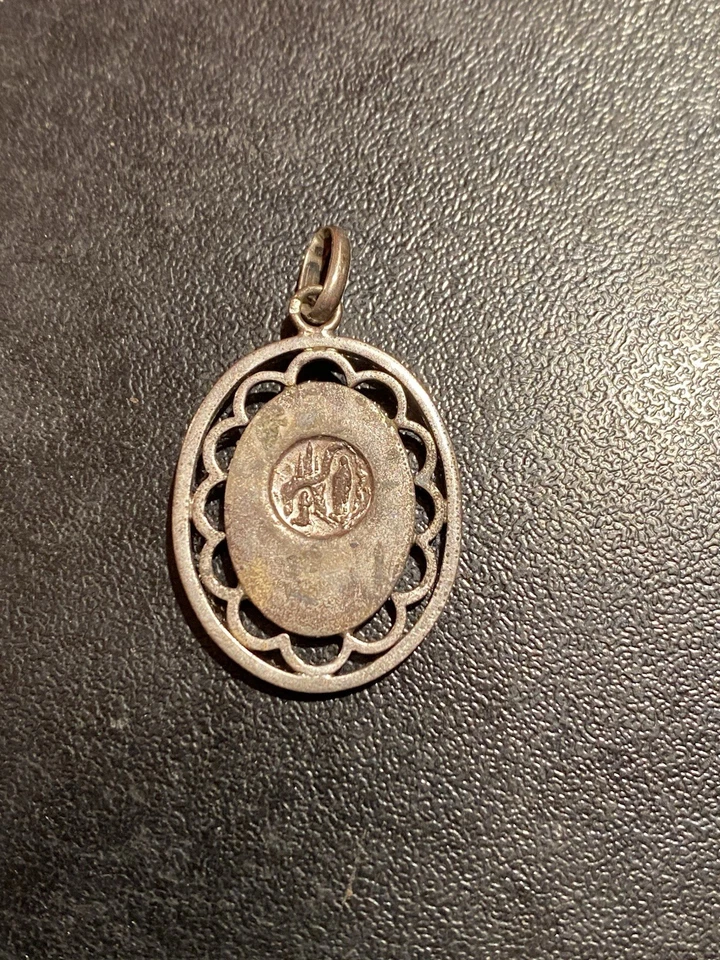 Rare Médaille Religieuse Ancienne St Vierge Notre Dame De Lourdes French Antique - Photo 2/4