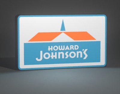 HOWARD JOHNSON MOTEL RESTERAUNT LED SIGN LIGHT BOX LARGE 13.25'' TRUSTED SELLER