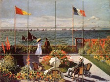Monet Terrace Sea Mural Ceramic Backsplash Tile 124