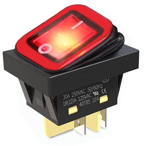 BUFFALO WATERPROOF RED ROCKER SWITCH ON OFF AS333 CONTACT GRILL GRIDDLE FRYER - Picture 16 of 20