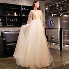Noble Evening Formal Party Ball Gown Prom Bridesmaid Sequins Long Dress YSGZ05