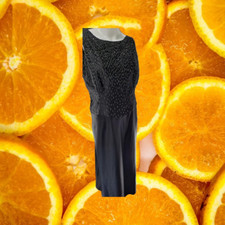 Ever Beauty Black Sleeveless Dress With Silver Beading on the Top Size 14