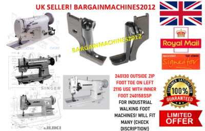 240530 OUT/SIDE ZIP/FOOT TOE ON L/240158 INDUSTRIAL WALKING FOOT NÄHMASCHINE