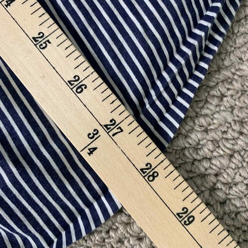 Cotton Express Womens Blouse Shirt XL Blue Striped Button Up Casual Lightweight - Picture 7 of 10