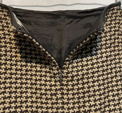 Harolds Houndstooth Skirt Brown And Tan Size 14 - Picture 6 of 7